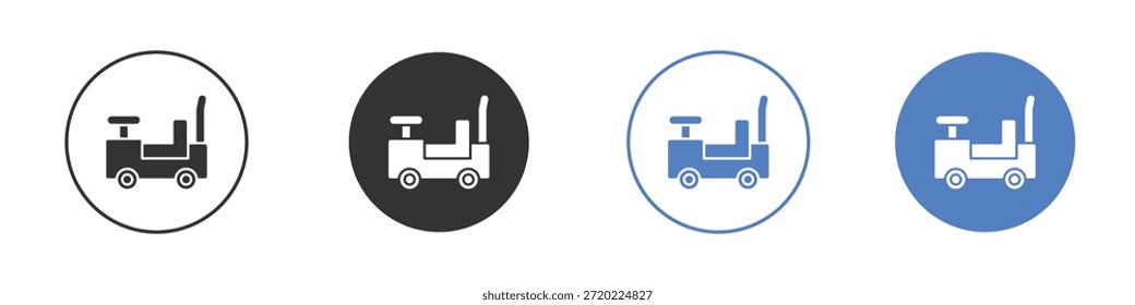 Empujando el icono del coche para el Diseño web. pixel
