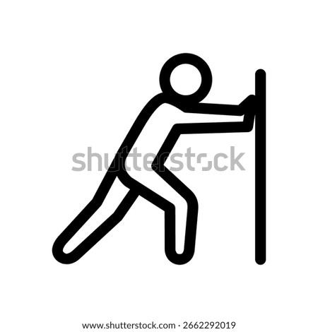 Pushing Icon Human Movement Symbol Vector