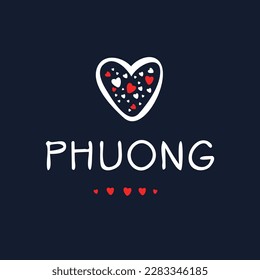 (Pushpa) Calligraphy name, Vector illustration.