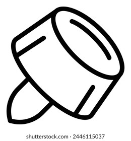 Pushpin board organizer icon outline vector. Fastening reminder tool. Office thumbtack pin