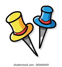 pushpin color doodle
