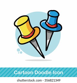 pushpin color doodle