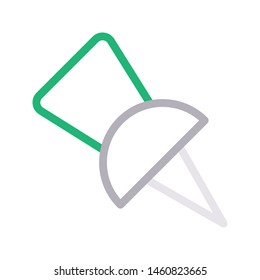 pushpin colour line vector icon