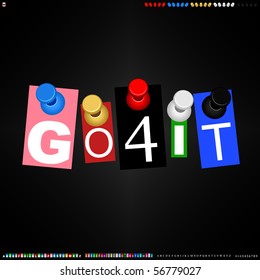 Pushpin with Customizable Word Vector