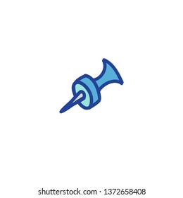 pushpin doodle icon
