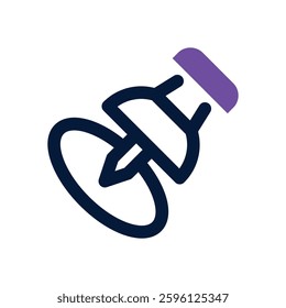 pushpin dual tone icon. Sleek and modern vector icon for websites, mobile apps, marketing materials, and corporate design. Fully scalable and ready to use.