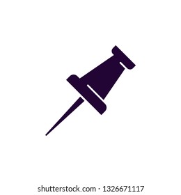 pushpin - education icon vector