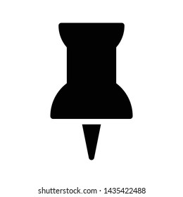 pushpin glyph flat vector icon