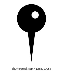 pushpin glyph icon vector