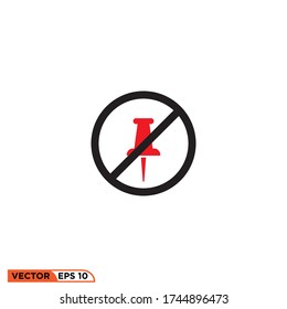 pushpin icon design vector illustration template