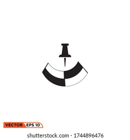 pushpin icon design vector illustration template
