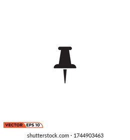 pushpin icon design vector illustration template