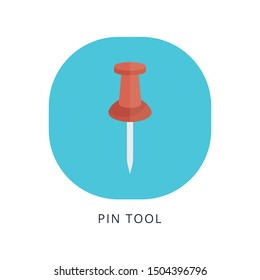 Pushpin icon. flat illustration of Pushpin. vector icon. Pushpin sign symbol