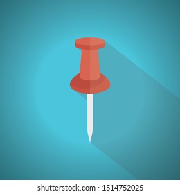 Pushpin icon. flat illustration of Pushpin. vector icon. Pushpin sign symbol. Blue Theme Concept