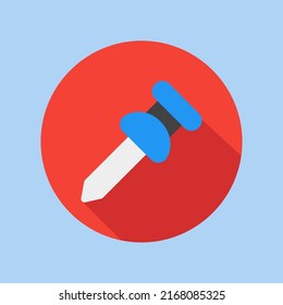 Pushpin icon in flat style about user interface, use for website mobile app presentation