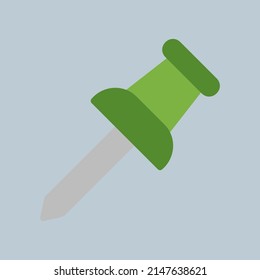 Pushpin icon in flat style, use for website mobile app presentation