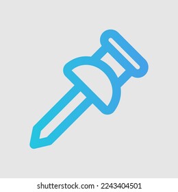 Pushpin icon in gradient style about user interface, use for website mobile app presentation