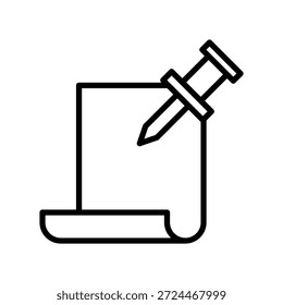 Pushpin icon illustration vector design template