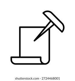 Pushpin icon illustration vector design template