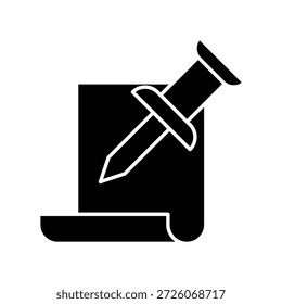 Pushpin icon illustration vector design template