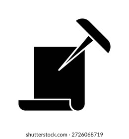 Pushpin icon illustration vector design template
