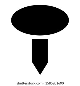 pushpin icon isolated sign symbol vector illustration - high quality black style vector icons
