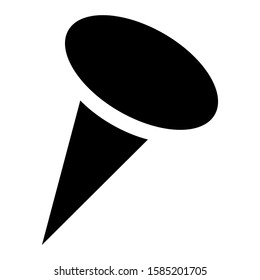 pushpin icon isolated sign symbol vector illustration - high quality black style vector icons
