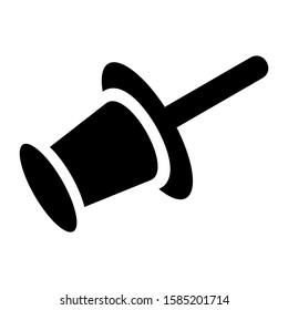 pushpin icon isolated sign symbol vector illustration - high quality black style vector icons
