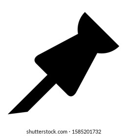 pushpin icon isolated sign symbol vector illustration - high quality black style vector icons
