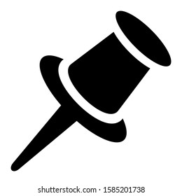pushpin icon isolated sign symbol vector illustration - high quality black style vector icons
