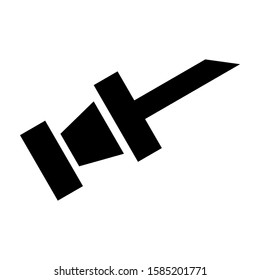 pushpin icon isolated sign symbol vector illustration - high quality black style vector icons
