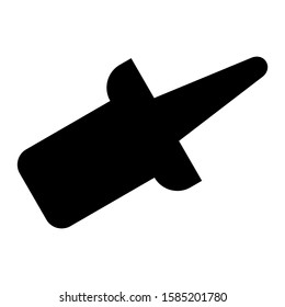 pushpin icon isolated sign symbol vector illustration - high quality black style vector icons
