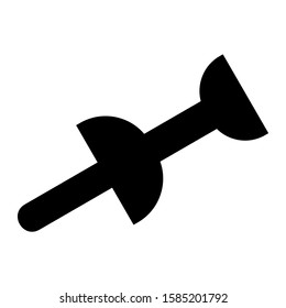 pushpin icon isolated sign symbol vector illustration - high quality black style vector icons
