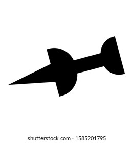 pushpin icon isolated sign symbol vector illustration - high quality black style vector icons

