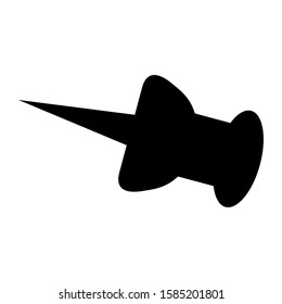 pushpin icon isolated sign symbol vector illustration - high quality black style vector icons
