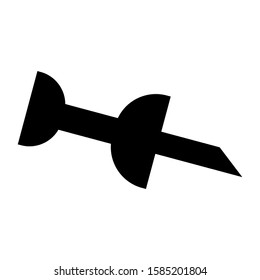 pushpin icon isolated sign symbol vector illustration - high quality black style vector icons
