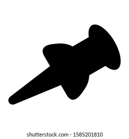pushpin icon isolated sign symbol vector illustration - high quality black style vector icons
