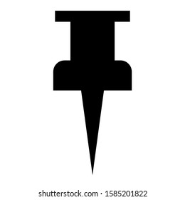 pushpin icon isolated sign symbol vector illustration - high quality black style vector icons
