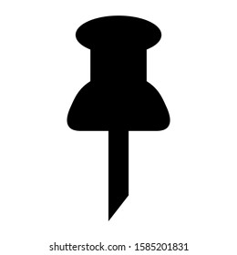 pushpin icon isolated sign symbol vector illustration - high quality black style vector icons
