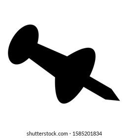 pushpin icon isolated sign symbol vector illustration - high quality black style vector icons
