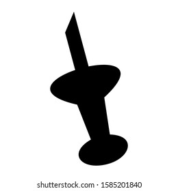 pushpin icon isolated sign symbol vector illustration - high quality black style vector icons
