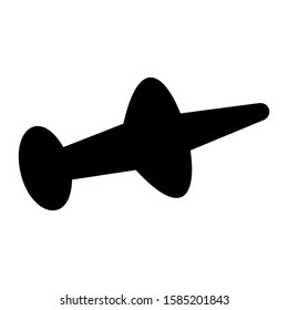 pushpin icon isolated sign symbol vector illustration - high quality black style vector icons
