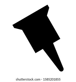 pushpin icon isolated sign symbol vector illustration - high quality black style vector icons
