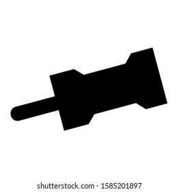 pushpin icon isolated sign symbol vector illustration - high quality black style vector icons
