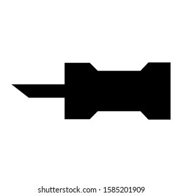 pushpin icon isolated sign symbol vector illustration - high quality black style vector icons
