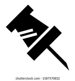 pushpin icon isolated sign symbol vector illustration - high quality black style vector icons