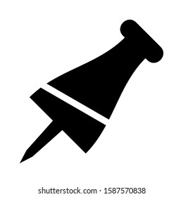 pushpin icon isolated sign symbol vector illustration - high quality black style vector icons
