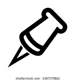 pushpin icon isolated sign symbol vector illustration - high quality black style vector icons
