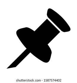 pushpin icon isolated sign symbol vector illustration - high quality black style vector icons
