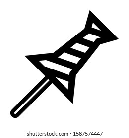 pushpin icon isolated sign symbol vector illustration - high quality black style vector icons
